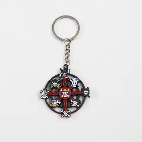 Anime One Piece Keychain Pirate Ship THOUSAND SUNNY Keyring Enamel Pin Badges A decorative gift for 