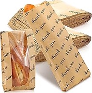 Epakh 100pcs French Bread Baguette Bags Bulk with Clear Window for Homemade, 18 x 6.5 x 2 Inch Long 