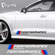 2Pcs Performance Limited Edition Car Door &amp; Waist Line Stickers Accessories for BMW X1 X3 X4 X5 X6 M1 M2 M3 M5 M6 5series
