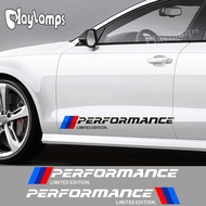 2PCS M Performance ด้านหน้าสติกเกอร์กันชนด้านหลังสำหรับ BMW F10 F20 F30 E36 E90 E46 X3 X5 G30