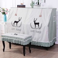 Nordic Piano Towel Cover Towel Piano Embroidery Printed Fabric Piano Cover Anti-dust Cover Piano Cover Full Cover Half Open Style