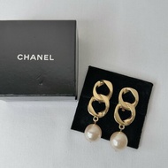 CHANEL Vintage老香珍珠夾式耳環