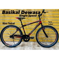 BASIKAL KERJA/ Basikal Dewasa 26Inci / Bicycle Single Speed ALLOY Rim / Mountain Bike/ Basikal MTB/ Basikal Remaja/2601