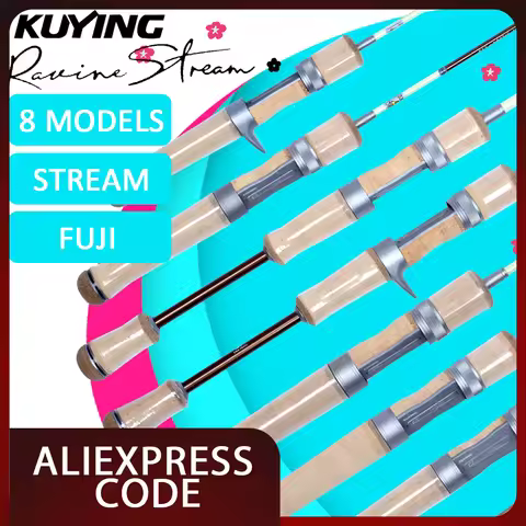 KUYING RAVINE Fishing Rod Ultralight Trout & Panfish Rod 4'7" to 6'6" Lengths Carbon FUJI Ring River