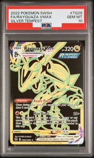 [PSA10] 2022 POKEMON SWORD & SHIELD SILVER TEMPEST TG29 FULL ART 烈空座 RAYQUAZA VMAX 美版 ENG 寶可夢 卡牌 PTC