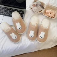 KISSCA Winter Rabbit Plush Slippers, Fluffy Cartoon Warm Fur Slippers, Soft Bunny Rabbit Anti Slip Y