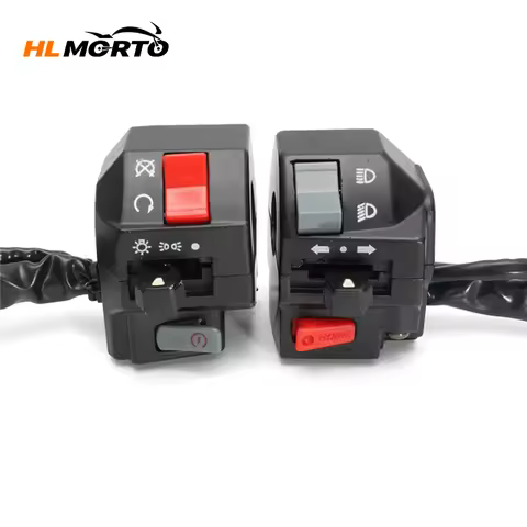 1 Pair 7/8" Handlebar Control Switch Horn Turn Headlight Start Switch For Yamaha XV250 Virago FZR RZ