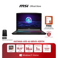 MSI NOTEBOOK KATANA A15 AI B8VG-420TH | 15.6" FHD | Ryzen 9 8945HS | NVIDIA GeForce RTX 4070 |16GB(8