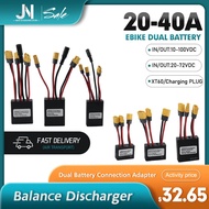 Ebike Dual Battery Connection Adapter XT60 Switcher lncrease 20V-72V 10V-100V 20A/30A/40A Lithium Ba