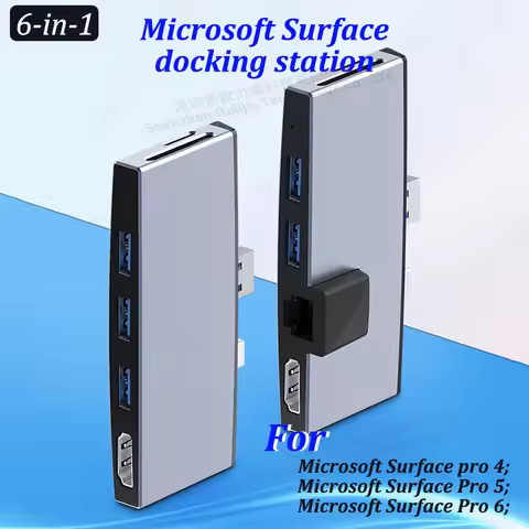 HUB USB 3.0 5Gbps High Speed ​​Microsoft Surface Pro Docking Station 4K HD RJ45 for Surface Pro 4 /S