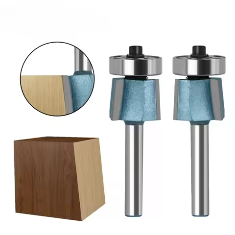 8 Degree Chamfer Knife 6/6.35mm Shank, Triple Edge Bevel Cutter Head for Edge Sealing Machine, Woodw