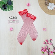 MERAH G STRING BRA SET WOMEN'S UNDERWEAR + SEXY RED LACE STOCKING AC34B HIGHT QUALITY