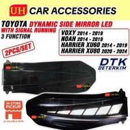 DTK TOYOTA VOXY 2014 / NOAH 2014 / HARRIER XU60 XU80 SIDE MIRROR LED WITH SIGNAL RUNNING