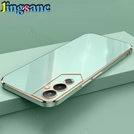 Jingsanc Ốp Viền Vuông Thẳng Mạ Điện TPU Cho Tecno Pova 4 Vỏ Điện Thoại Silicone Mềm Mại Cao Cấp Cho
