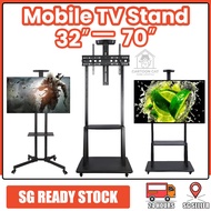 【SG STOCK】32-70 Inch Mobile TV Stand Movable Adjustable Universal Floor Standing TV Stand Base Floor