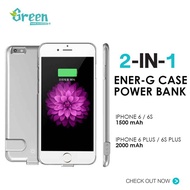 GREEN ENER-G CASE POWER BANK BATTERY CASE PROTECTION PHONE COVER COMPATIBLE FOR IP 6 6S 6 PLUS 6S PL
