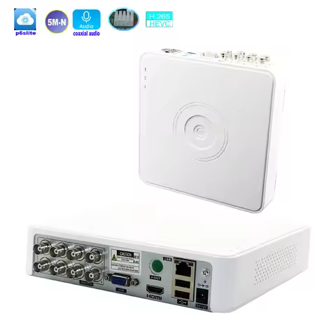 P2P Coaxial Audio CCTV DVR Hybrid 8CH 5M-N 5 In 1 AHD CVI TVI CVBS 1080P Security DVR NVR For AHD Ca