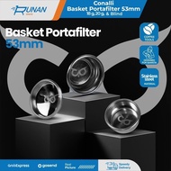 Unpressurized Portafilter Basket 53mm Funnel Basket Portafilter 53 mm 16 grams 30 grams Single Wall 