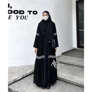 Abaya Hitam Naura Gamis Turkey Abaya Syari Ied Series Abaya Lebaran