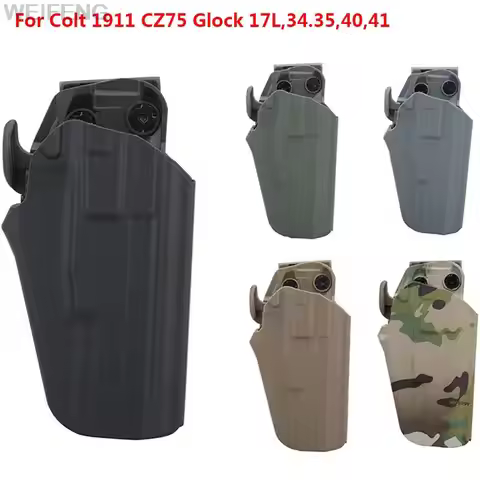 Tactical Gun Holster for G 17L/34/35/40/41 Colt 1911 CZ75 S&W Pistol Case with Drop Leg Paddle Hunti