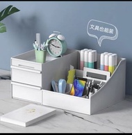 環保PP塑膠化妝枱護膚品收納盒桌面文具收納箱