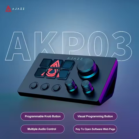 AJAZZ AKP03E/AKP153E Desktop Controller Mini Keyboard Helper, Wired Connection, Supports PC and Lapt