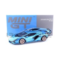 TrueScale Miniatures MINI GT 1/64 Lamborghini Sián FKP 37 Blu Aegir Left Hand Drive Finished Model