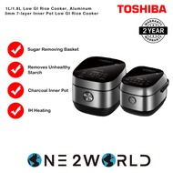 Toshiba RC-10IRPS 1L/1.8L RC-18ISPS Low GI Rice Cooker, Aluminum 3mm 7-layer Inner Pot Low GI Rice Cooker, Black