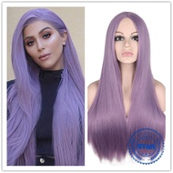 Colorful Long Straight Wig With Split Bangs Fashion Halloween Wig For Women G2J9