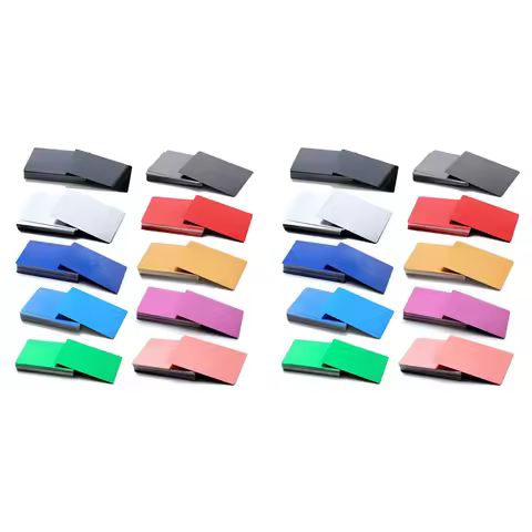 A02M-200PCS Mixed Color Aluminum Alloy Card Engraving Metal Business Visit Business Card Blank 0.2Mm