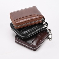 New Wallet Men's Short Small Multifunctional Hand Card Holder PU Leather Business Zipper Purse Fashion High-quality Casual Wallet