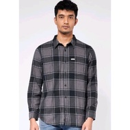 KEMEJA Original Wrangler CAL SMCSC05A22 BLACK Flannel Shirt