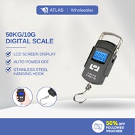 ATLAS Portable Handheld Travel Luggage Electronic Scale, Digital LCD Hanging Suitcase Weighting Scal
