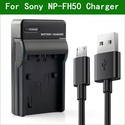LANFULANG USB Camera Battery Charger for Sony NP-FH30 NP-FH40 NP-FH50 NP-FH60 NP-FH70 NP-FH100 AC-VQ