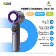 Amgras New Outdoor Handheld Fan Portable LED Digital Display 100 gear Speed Adjustment Bladeless Han