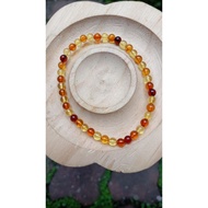 AMBER DUOBAO MIX AMBER MILA GREEN YELLOW NATURAL STONE BRACELET TREE RUBBERnatural