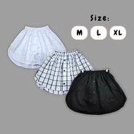 KEMEJA SKIRT EXTENDER SHIRT SKIRT/ SHIRT EXTENSION SKIRT/ MINI SKIRT/ MINI SKIRT/