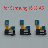 Headphone Jack Microphone For Samsung J6 J8 A6 Plus 2018 J600 J810 A600 A605 Phone New Earphone Audio Jack Mic Flex Cable