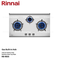 Rinnai RB-983S 3 Burner Built-In Hob Stainless Steel Top Plate