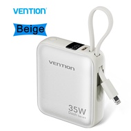 Vention® sạc dự phòng Pin dự phòng mini 35W 10000mAh USB-C + USB-C/Lightning tích hợp cáp USB-C và L