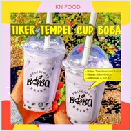 Transparent stickers with words of drink cups drink bottle/s jumbo iced tea stickers drink cup stick