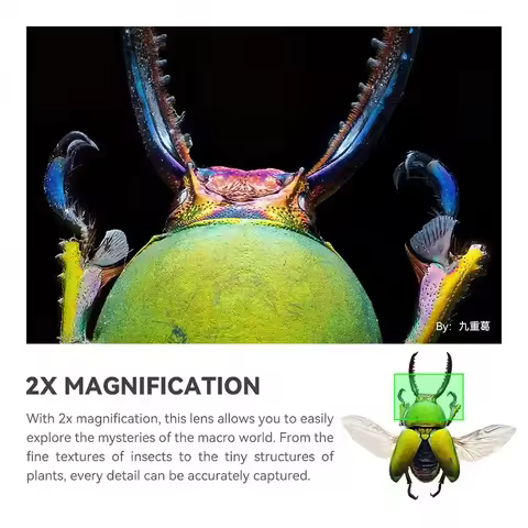 TTArtisan Full Frame 100mm F2.8 Macro 2X Camera Lens for Insect Photography for Sony E A6400 Fuji X 