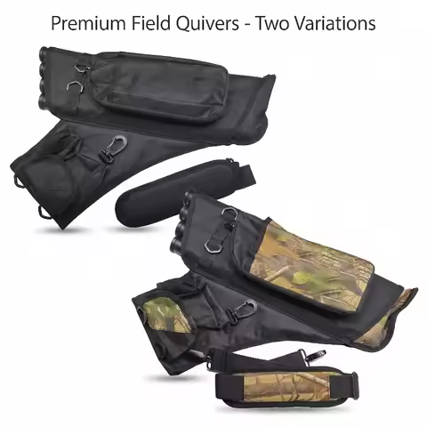 Hunting Arrow Bag 4 Tubes Arrow Quiver for Archery Hunting Arrows Holder Bag with Adjustable Strap H