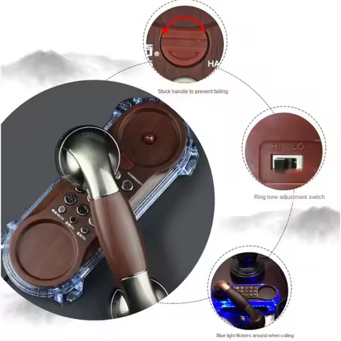 A88K-Msq NEW Landline Wired Telephone Retro Desktop Corded Phone Handset Wall Mounted House Phones H