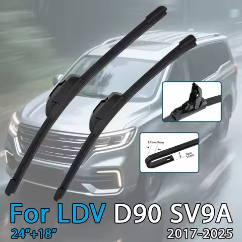 For LDV D90 SV9A 2017-2025 24''+18'' Car Wiper Blade Front Wipers Fit U Hook Arm Windscreen Auto Wip