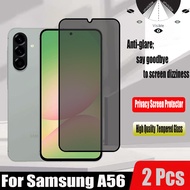 A56 2 Pcs Anti-spy Tempered Glass Privacy Screen Protector For Samsung Galaxy A55 A35 A36 A26 A16 4G