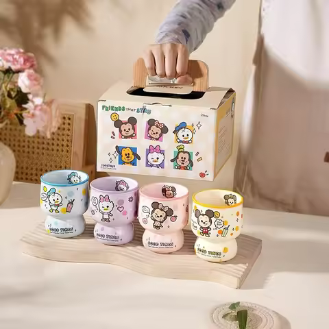 Disney Donald Duck Cartoon Mickey Daisy Duck Minnie Ceramic Coffee Mug, Home Office Water Cup, Birth