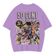 OVERSIZE 50 CENT HE THE MAN VINTAGE TEE (LILAC T-SHIRT)