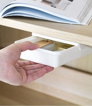 Marslako - 隱藏式桌下收納櫃桶整理盒 - 小號 [平行進口]