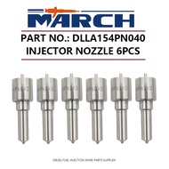 6Pcs Diesel Fuel Injector Nozzle Tip DLLA154PN040 for ISUZU Forward 4BG1 4BG1T 6BG1 6BG1T